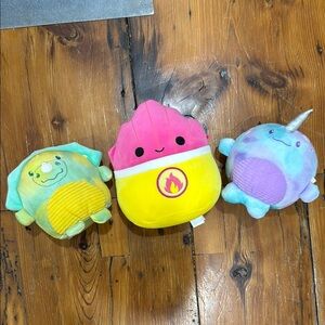 Squishmallows 7.5" Mariska The Flamin' Hot Fries  and two plush toys